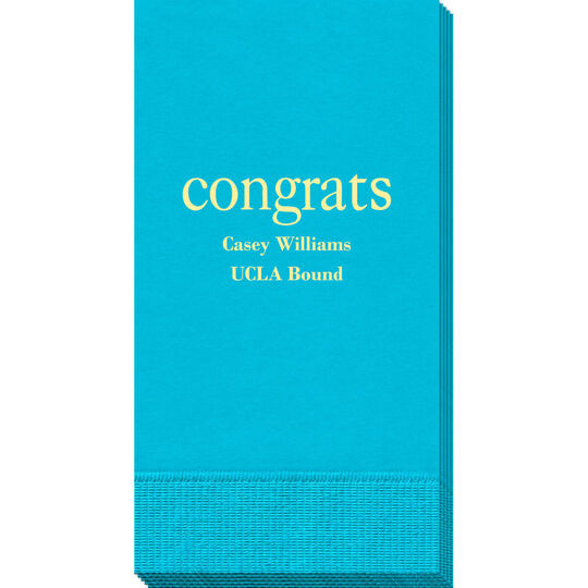 Big Word Congrats Guest Towels